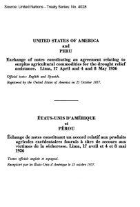 PERU Exchange of notes constituting an agreement relating to
