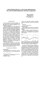 Caracterización de la fracción responsable del efecto hipotensor del