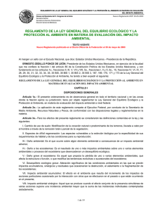 reglamento de la ley general del equilibrio ecológico y la protección