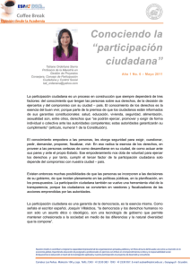 Conociendo la “participación ciudadana” - Espae