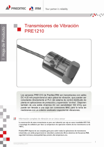 Transmisores de Vibración PRE1210 - Preditec