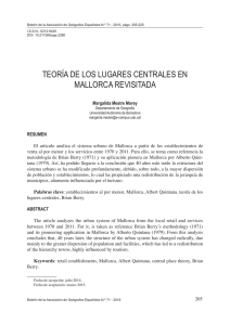 teoría de los lugares centrales en mallorca revisitada