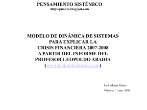 Modelo Dinámica Sistemas Crisis Financiera 2007-2008