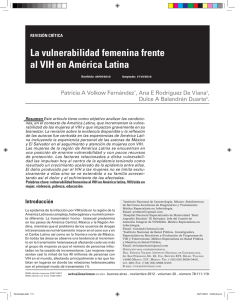 La vulnerabilidad femenina frente al VIH en América Latina