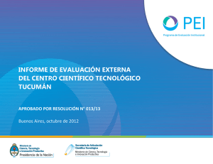 (CCT Tucumán). - Programa de Evaluación Institucional
