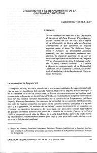 GREGORIO VII Y EL RENACIMIENTO DE LA CRISTIANDAD