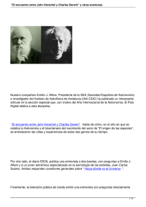 "El encuentro entre John Herschel y Charles Darwin" y otras aventuras