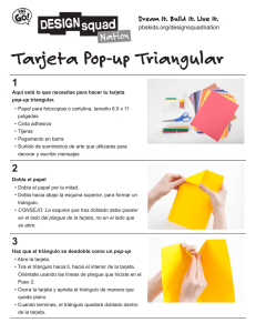 Tarjeta Pop-up Triangular