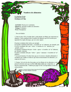 Nombres de alimentos - Gobierno de Canarias
