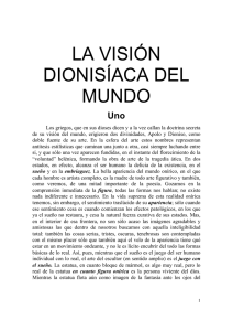 la visión dionisíaca del mundo