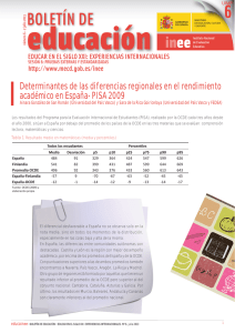 Determinantes de las diferencias regionales en el rendimiento