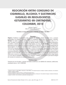 ASOCIACIÓN ENTRE CONSUMO DE CIGARRILLO, ALCOHOL Y