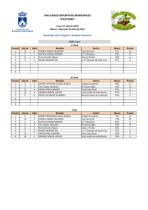 XXX JUEGOS DEPORTIVOS MUNICIPALES "ATLETISMO" 50M Lisos