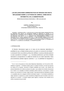 LAS DECLARACIONES DE PERSONA NON GRATA