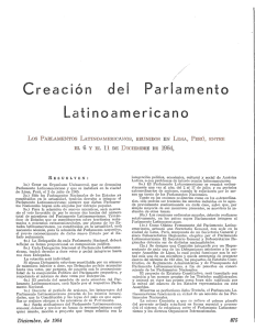 creacion del parlamento latinoamericano