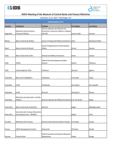 XXXVI Meeting of the Network of Central Banks and Finance Ministries