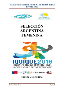 selección argentina femenina de hockey sobre patines 2016