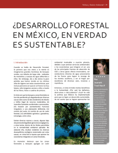 ¿Desarrollo forestal en México, en verDaD es sustentable?