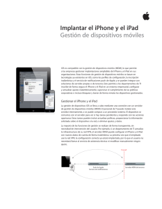 Implantar el iPhone y el iPad Gestión de dispositivos móviles