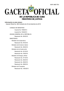 DE LA REPÚBLICA DE CUBA - cubaweb.cu