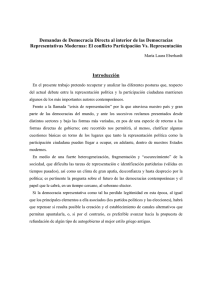 Demandas de Democracia Directa al interior de las Democracias