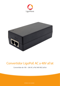 Convertidor LigoPoE AC a 48V af/at