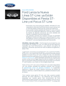 Ford Lanza la Nueva Línea ST-Line: ya Están Disponibles el Fiesta