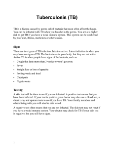 Tuberculosis (TB) - Spanish - Health Information Translations