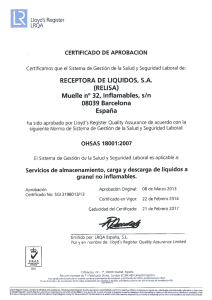 Lloyd`s Register LRQA CERTIFICADO DE - Barcelona