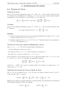 6. INTEGRALES DE LINEA 6.4. Teorema de Green