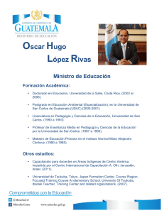 Oscar Hugo López Rivas - Ministerio de Educación