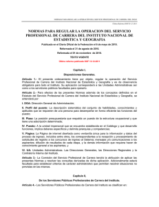 normas para regular la operacion del servicio profesional de carrera