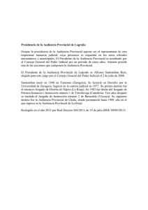 Presidencia de la Audiencia Provincial de Logroño Ocupar la