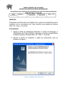 Instructivo de instalación del Token iKey 2032 en Microsoft Windows