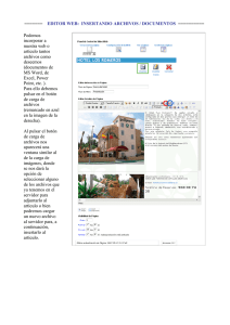 Insertar/Editar documentos (de ms word, excel, etc.)