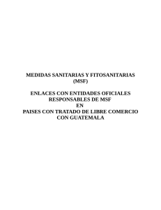 MEDIDAS SANITARIAS Y FITOSANITARIAS (MSF) ENLACES CON