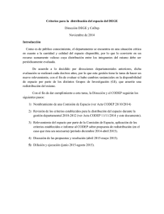 informe final criterios y redistribución de espacio 2015 - ege