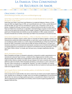 Santo Papa Juan Pablo II (patron santo de la Jornada Mundial de la
