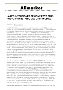 LAJAVI INVERSIONES SE CONVIERTE EN EL NUEVO