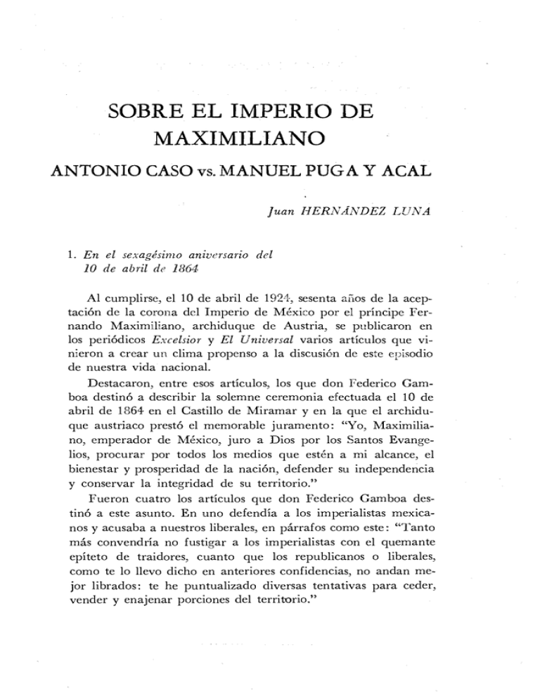 sobre el imperio de maximiliano sobre el imperio de maximiliano