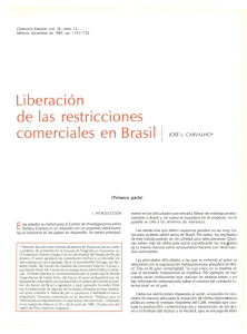 Liberación de las restricciones comerciales en Brasil JOSÉ L