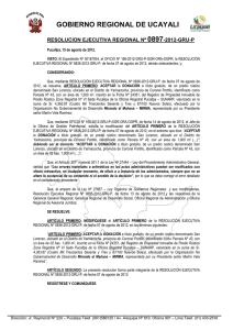 RER Nº 0897-2012 - Gobierno Regional de Ucayali