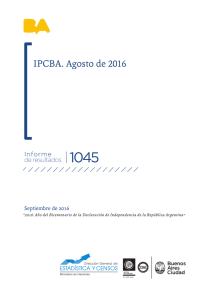 IPCBA. Agosto de 2016 - Estadística y Censos