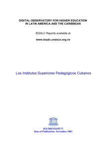 Los Institutos superiores pedagógicos Cubanos - unesdoc