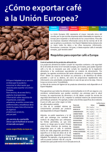 Cómo exportar café a la Unión Europea?