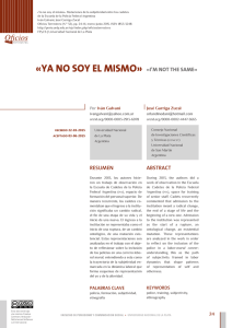 «Ya no soy el mismo». Mutaciones de la subjetividad entre los