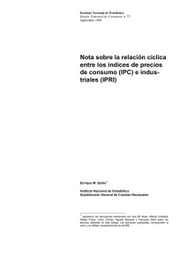 Nota sobre la relación cíclica entre los índices de precios de consumo