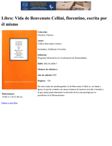 Libro: Vida de Benvenuto Cellini, florentino, escrita por él mismo