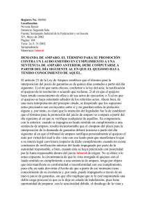 demanda de amparo. el t&eacute;rmino para su promoci&oacute;n contra un laudo