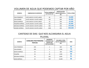 volumen de agua que podemos captar por año